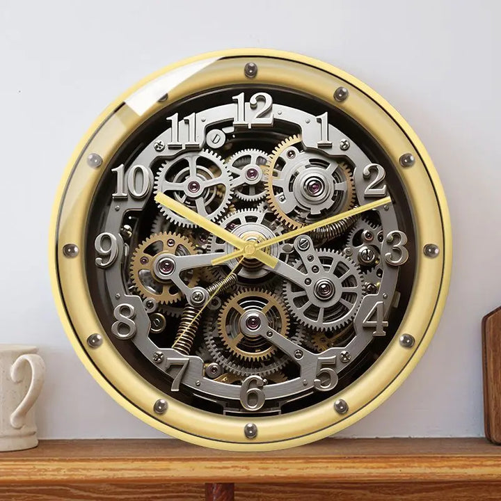 Steampunk Clock Insustrial Gears