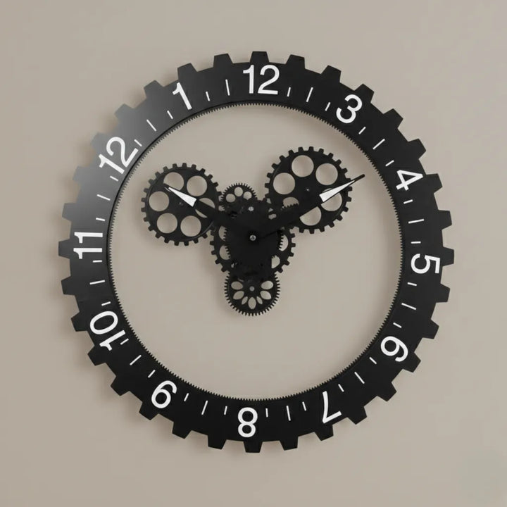 Steampunk Clock Moving Gears