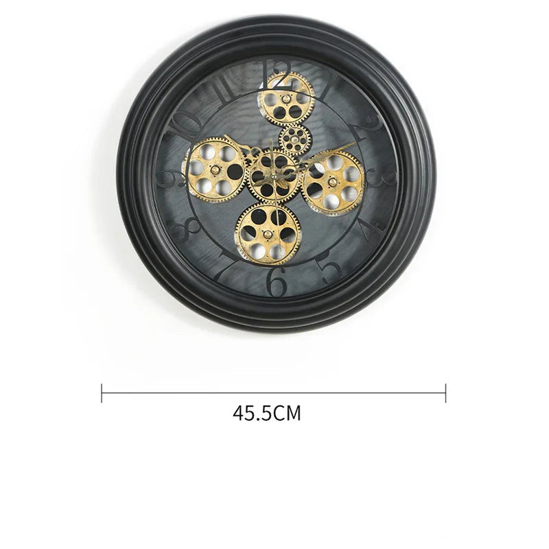 Steampunk Clock With Golden Gears fashion