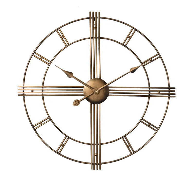 Steampunk Clock With Iron Gears Gold