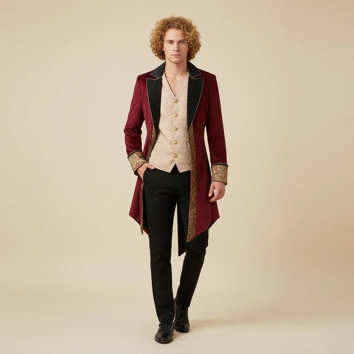 Steampunk Coat Gold Patterns