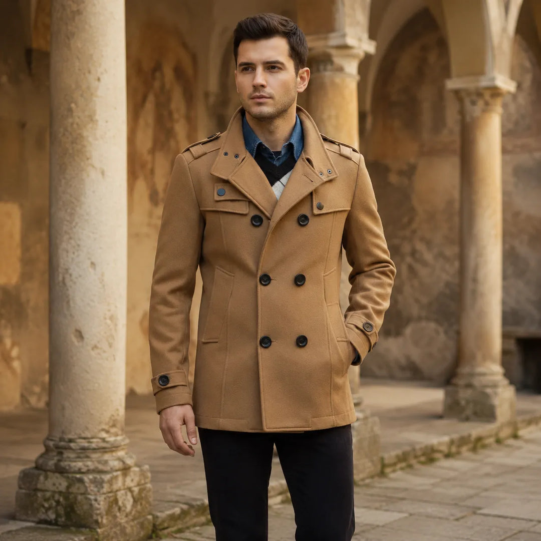 Steampunk Coat High Collar Double-Breasted Vintage