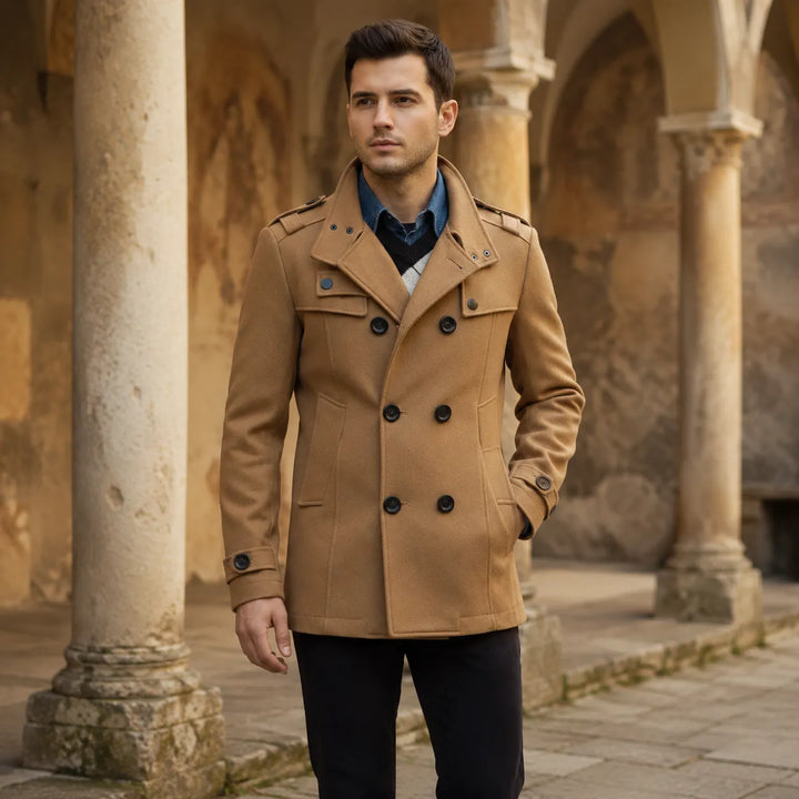 Steampunk Coat High Collar Double-Breasted Vintage