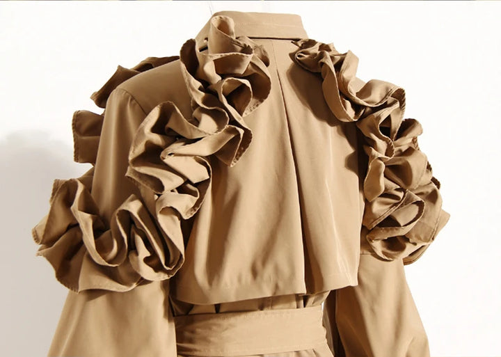 Steampunk Coat with Ruffled Sleeves chic
