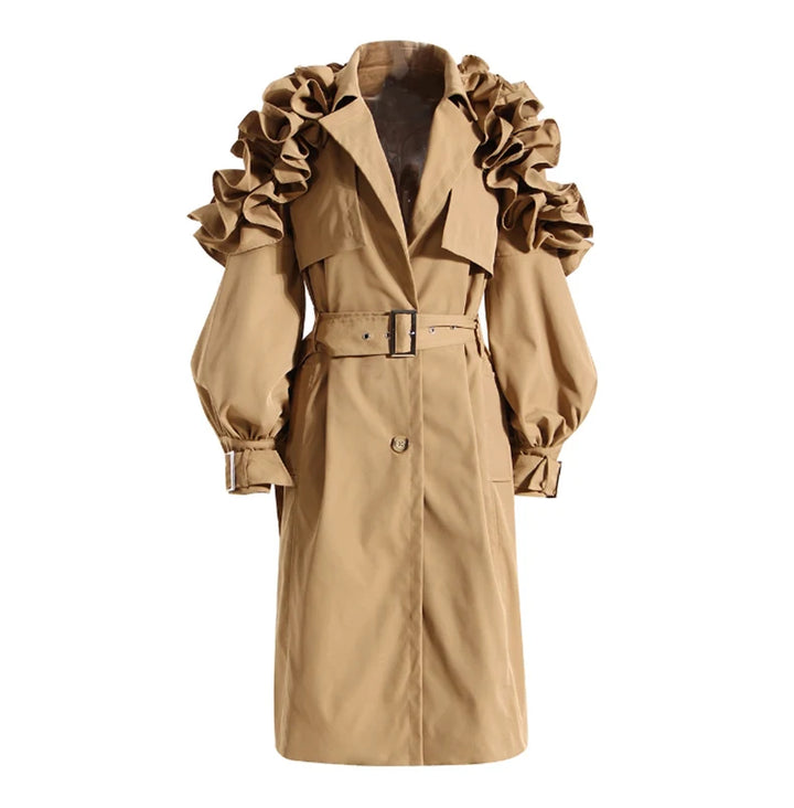Steampunk Coat with Ruffled Sleeves elegant