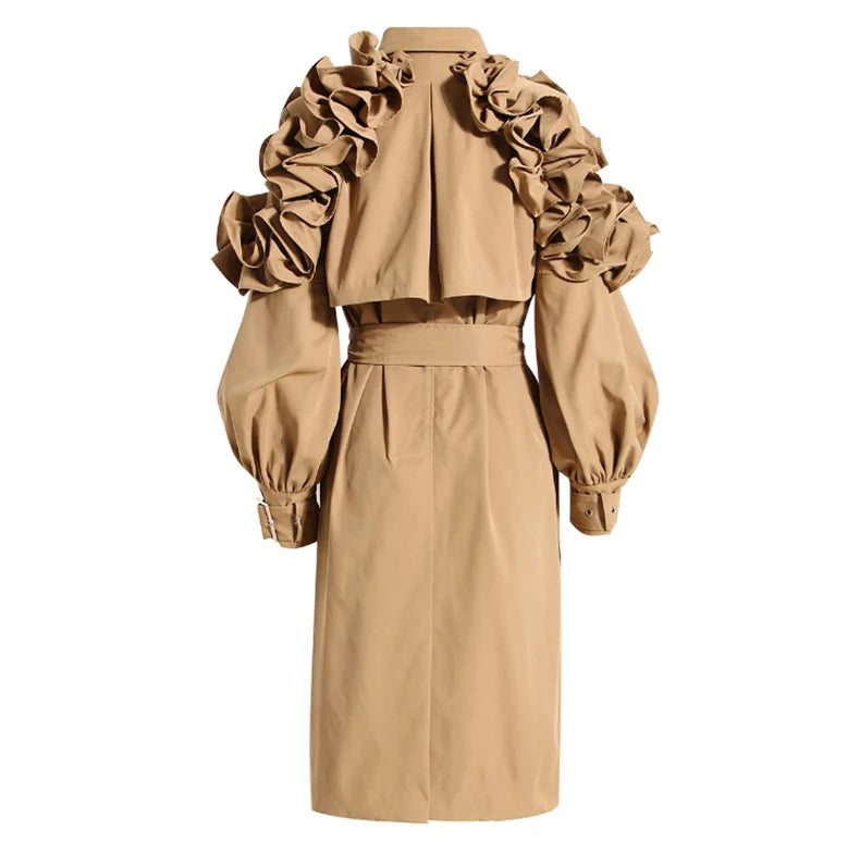 Steampunk Coat with Ruffled Sleeves perfect
