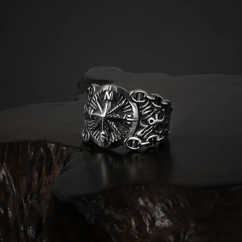 Steampunk Compass Ring