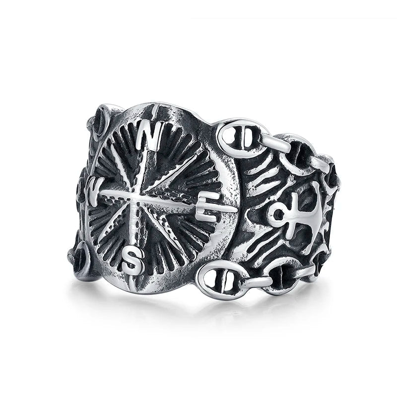 Steampunk Compass Ring chic