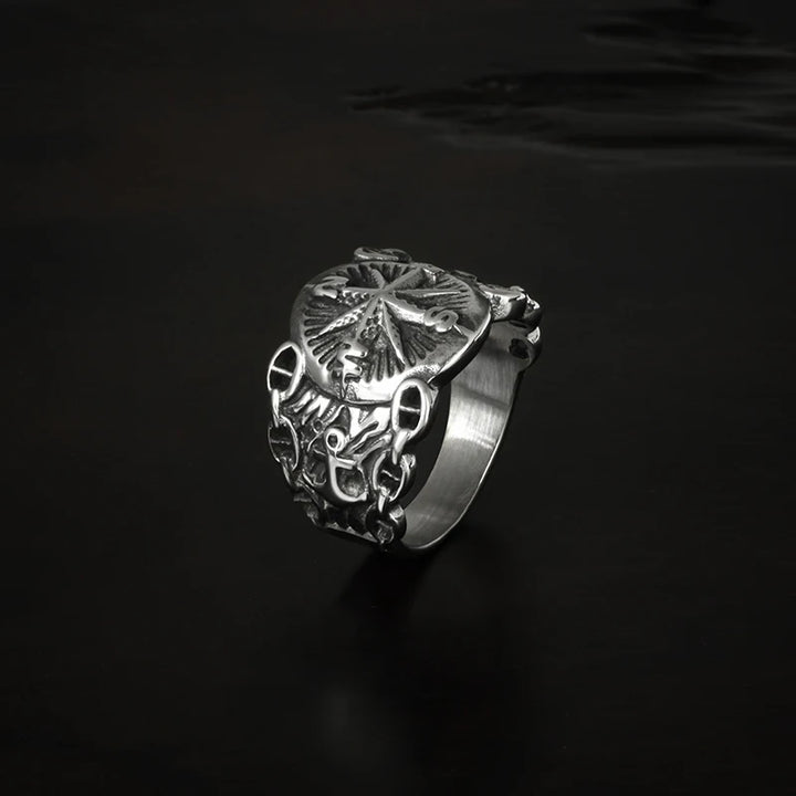 Steampunk Compass Ring elegant