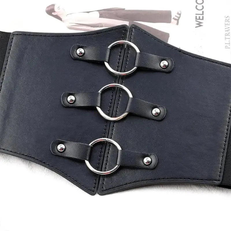 Steampunk Corset Belt with Buckles Design