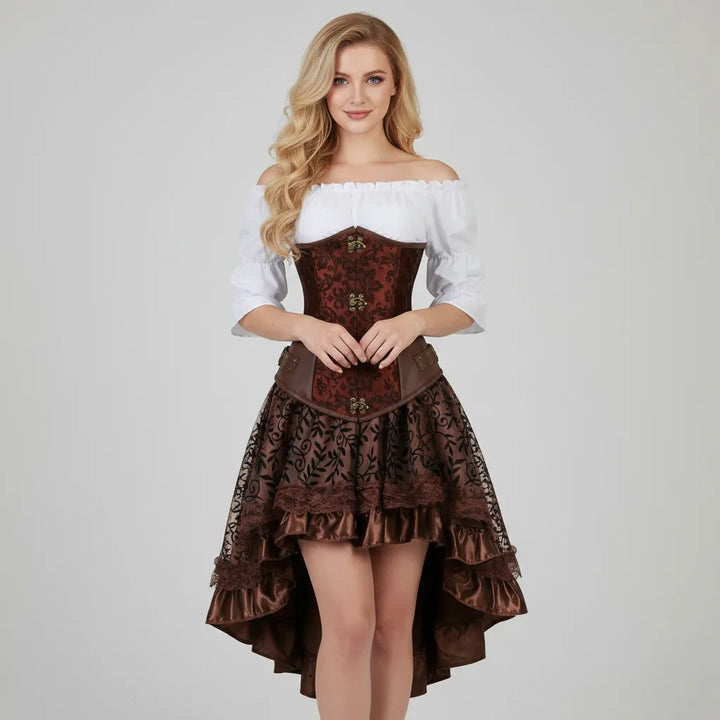 Steampunk Corset Dress Brown Royalty