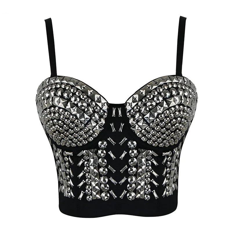 Steampunk Corset Sexy Spike Bra black