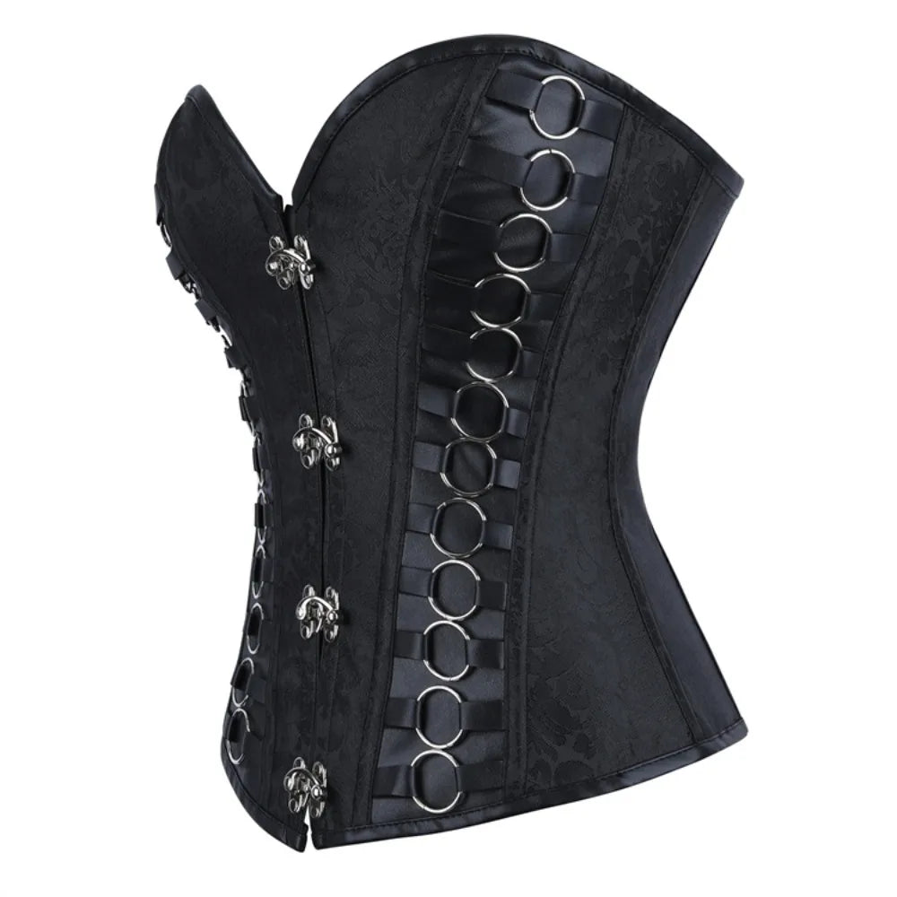 Steampunk Corset With Metal Buckles gothic