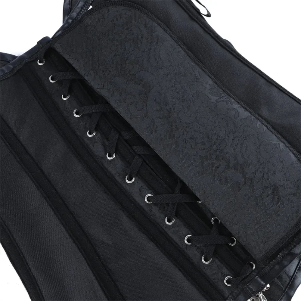 Steampunk Corset With Metal Buckles statement