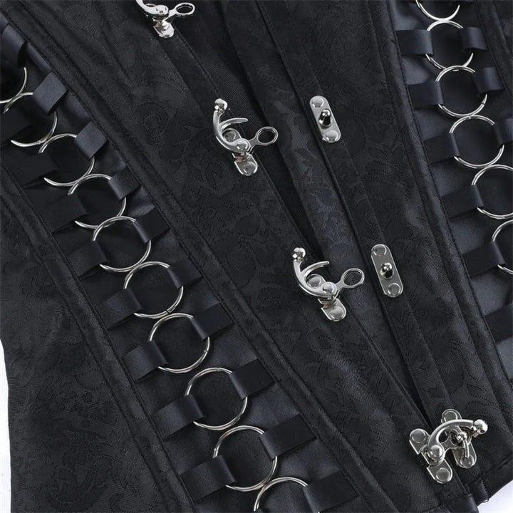 Steampunk Corset With Metal Buckles striking
