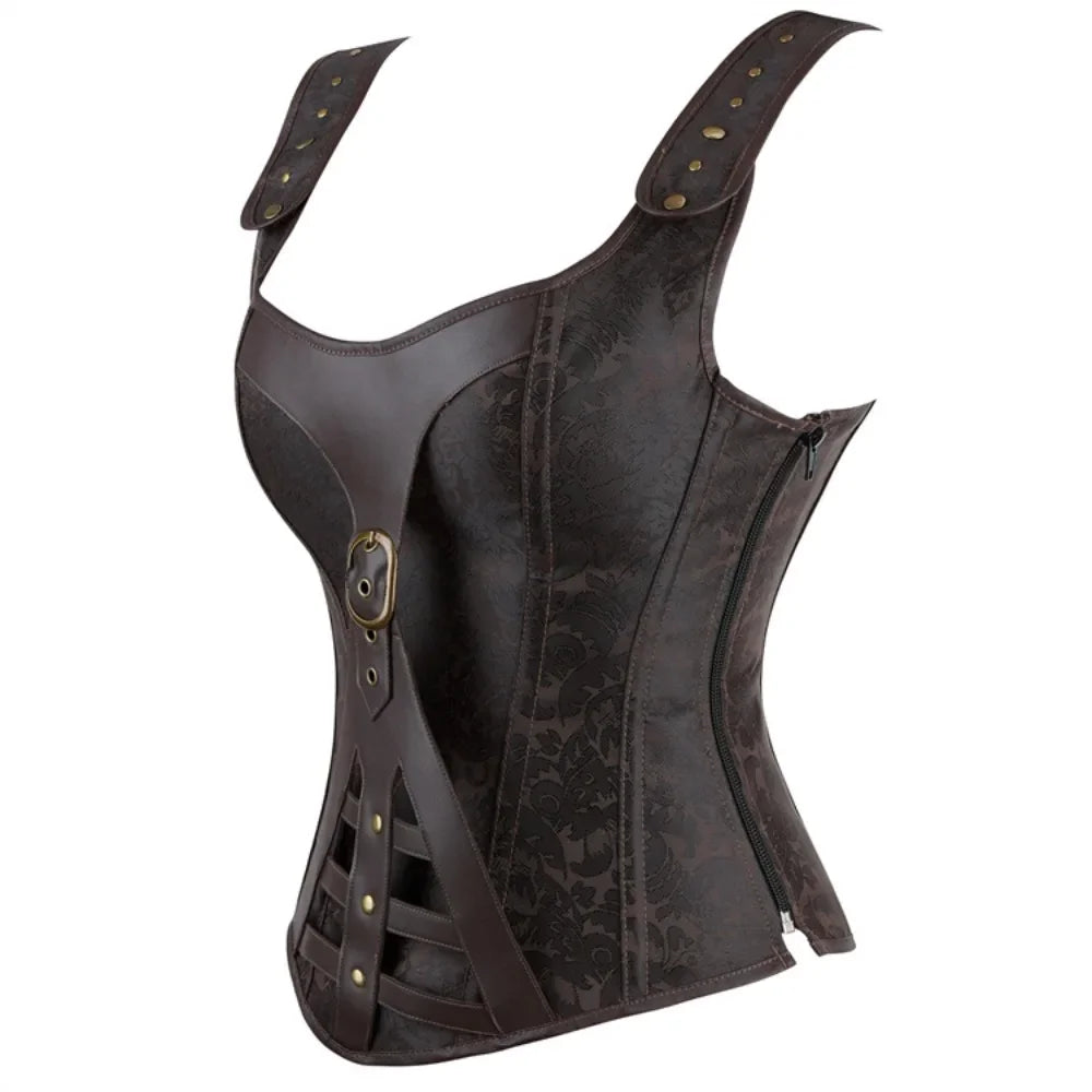 Steampunk Corset with Straps Gothic bold