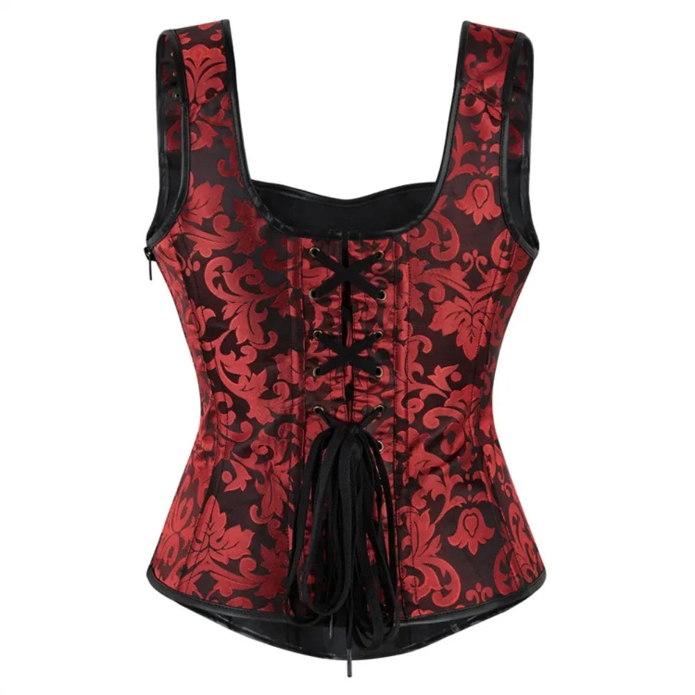 Steampunk Corset with Straps Gothic dark