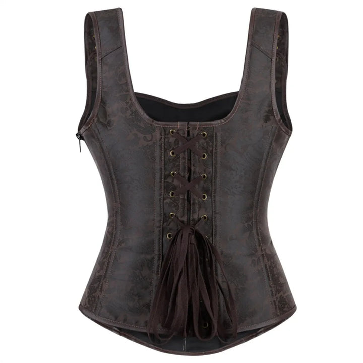 Steampunk Corset with Straps Gothic dramatic
