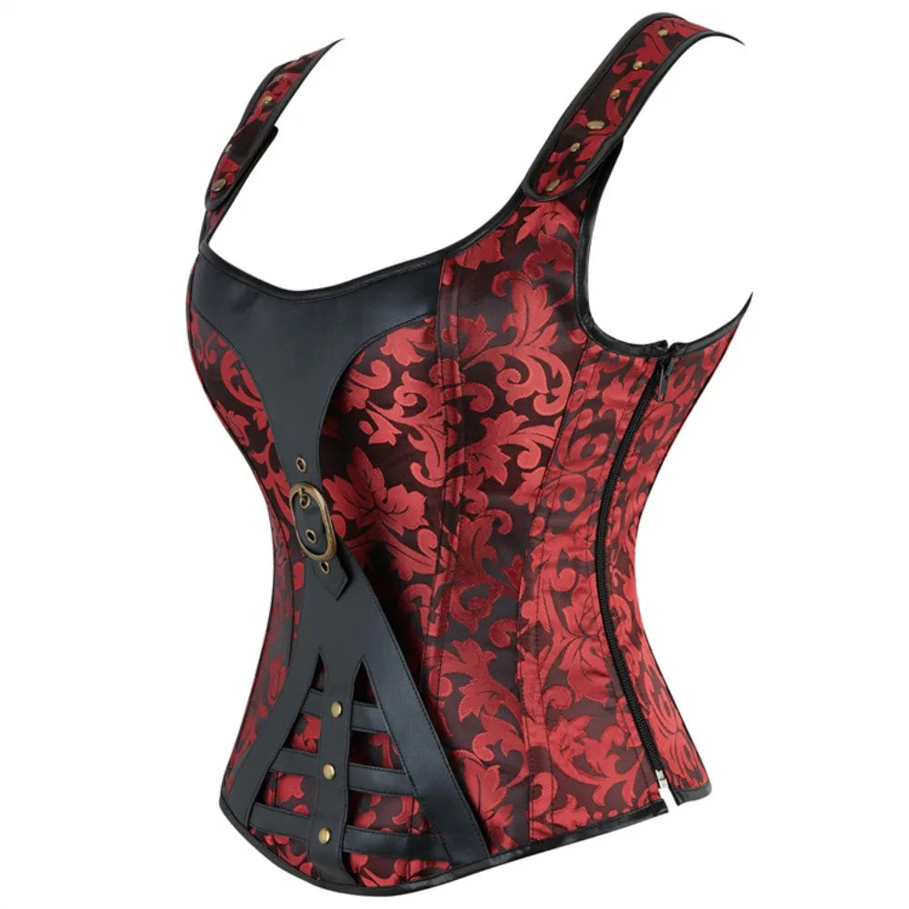 Steampunk Corset with Straps Gothic edgy