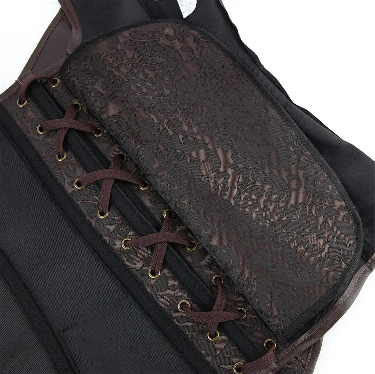 Steampunk Corset with Straps Gothic industrial style