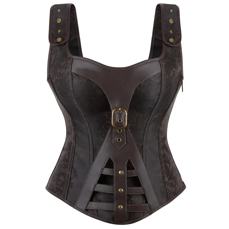 Steampunk Corset with Straps Gothic seductive
