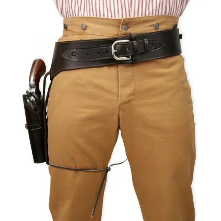 Steampunk Cowboy Belt with Holster Dark