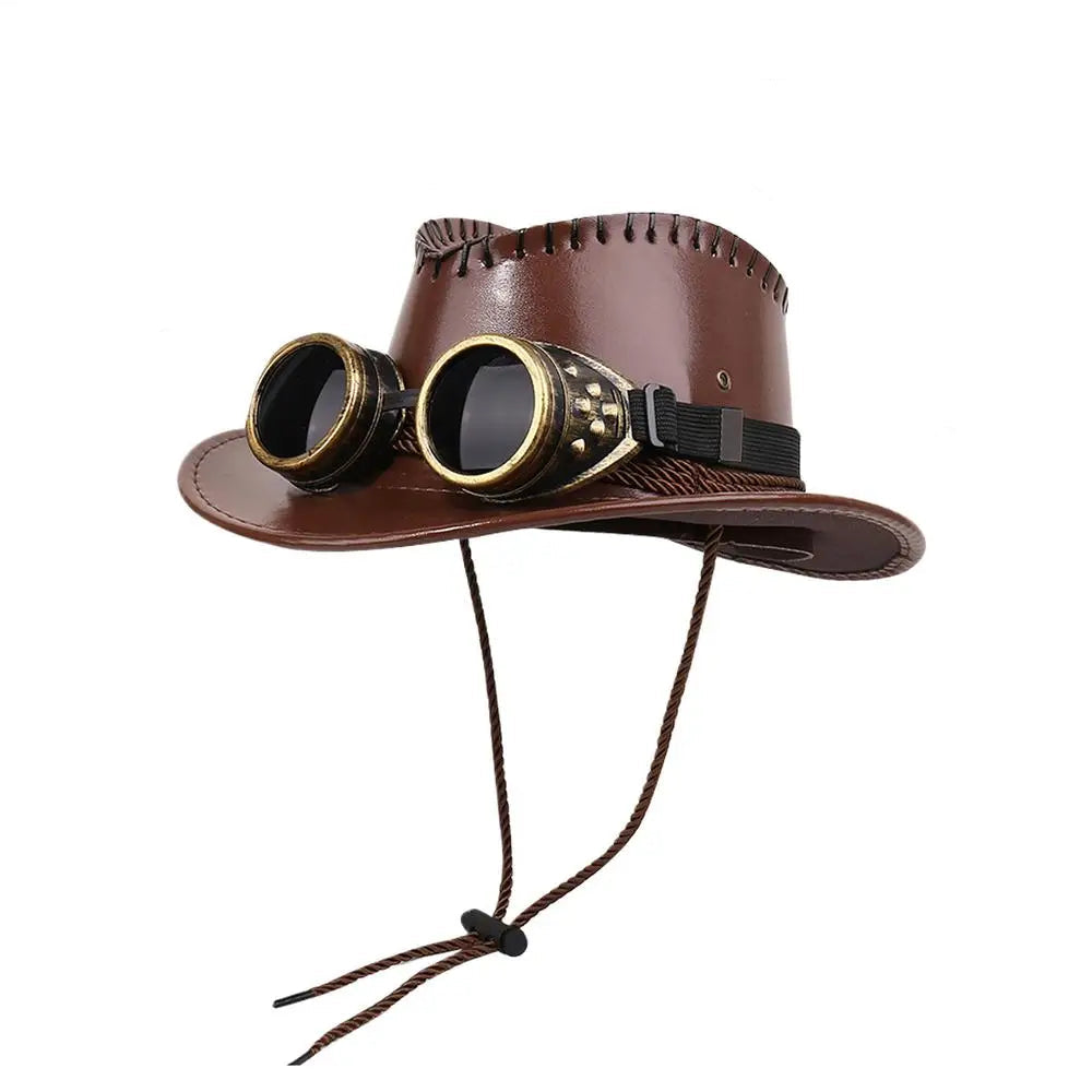 Steampunk Cowboy Hat With Drawstring