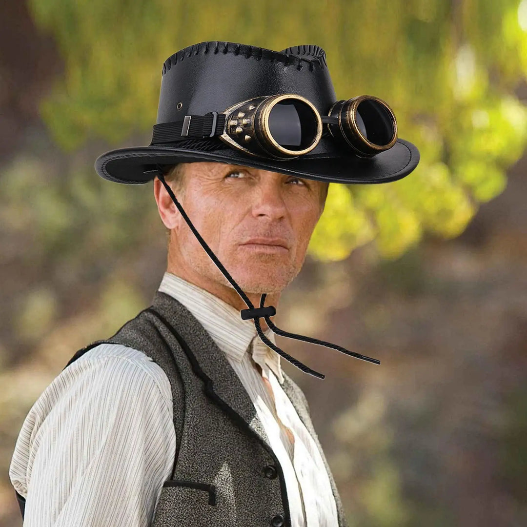 Steampunk Cowboy Hat With Drawstring – bold accessory