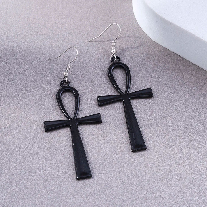 Steampunk Cross Earrings For Women