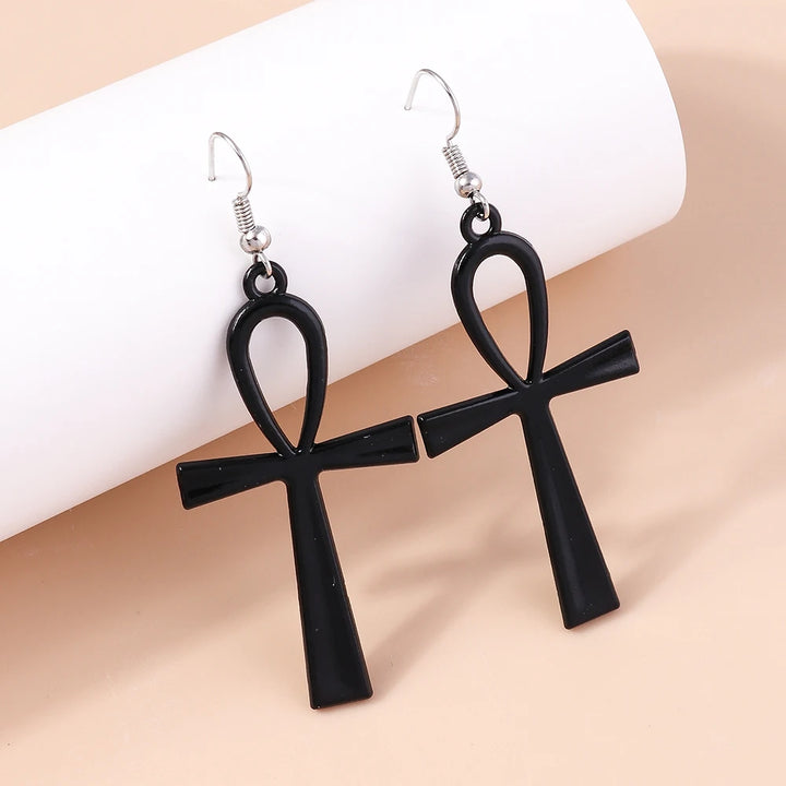 Steampunk Cross Earrings For Women chic