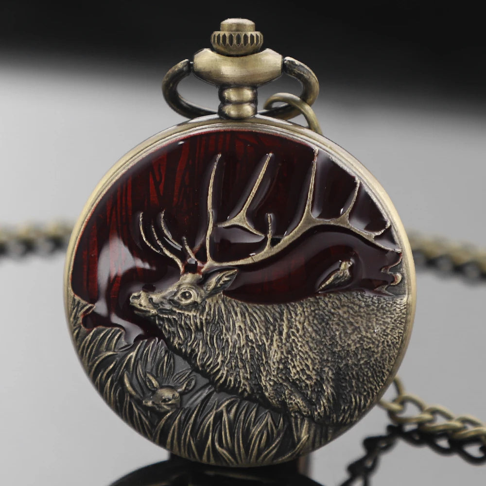 Steampunk Deer Pocket Compass Stylish