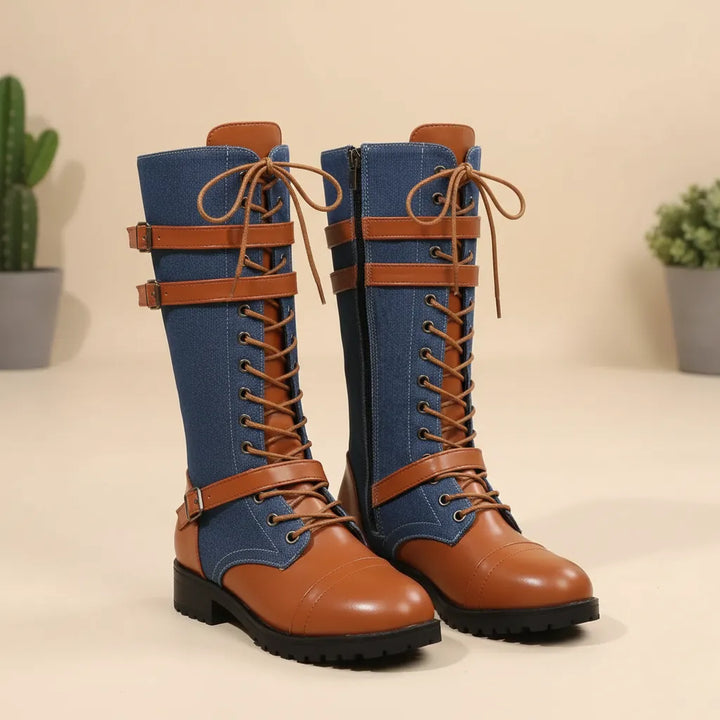 Steampunk Denim Boots