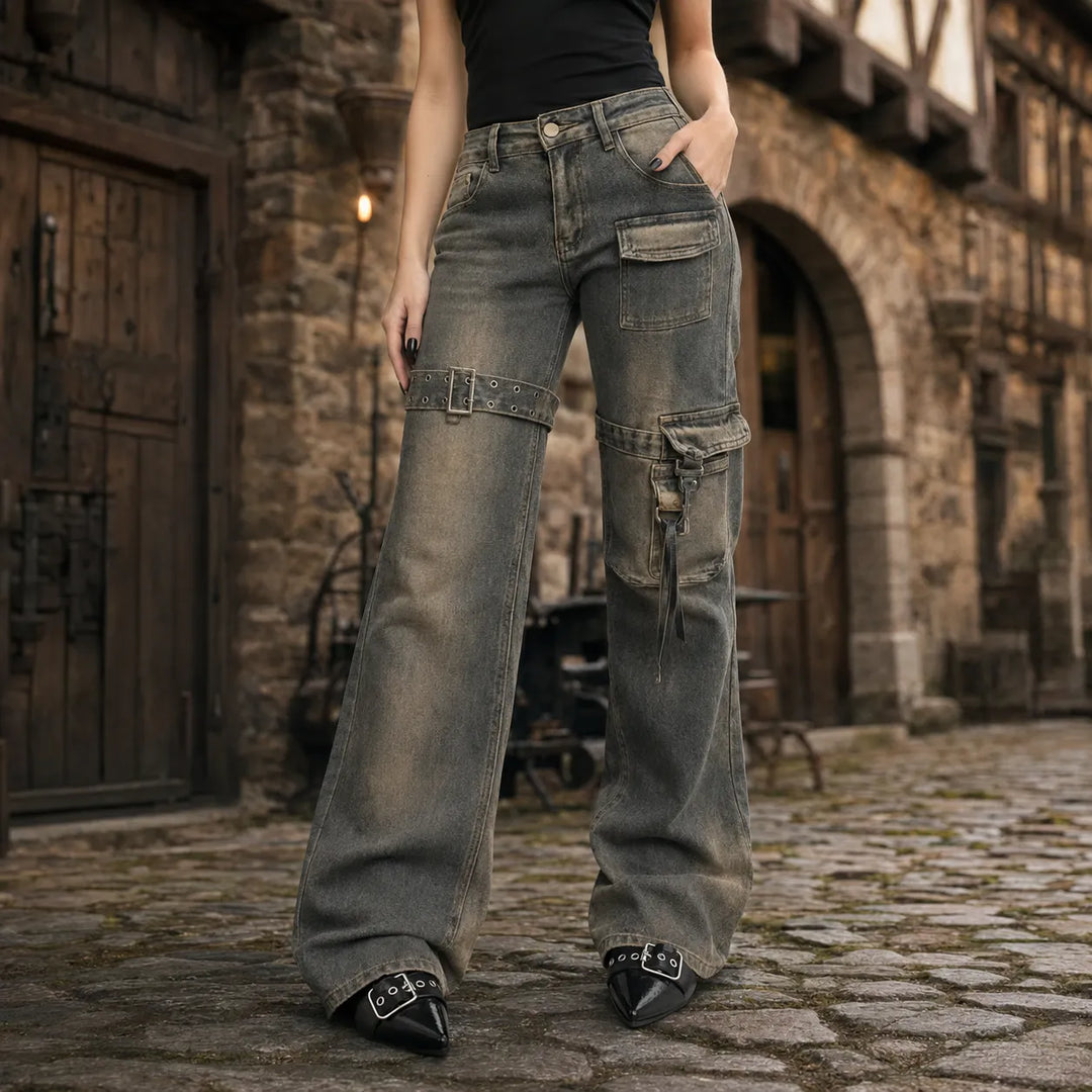 Steampunk Denim Pants