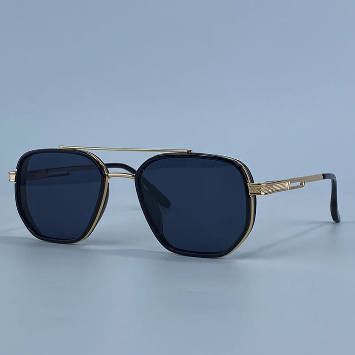 Steampunk Design Polarized Sunglasses Black