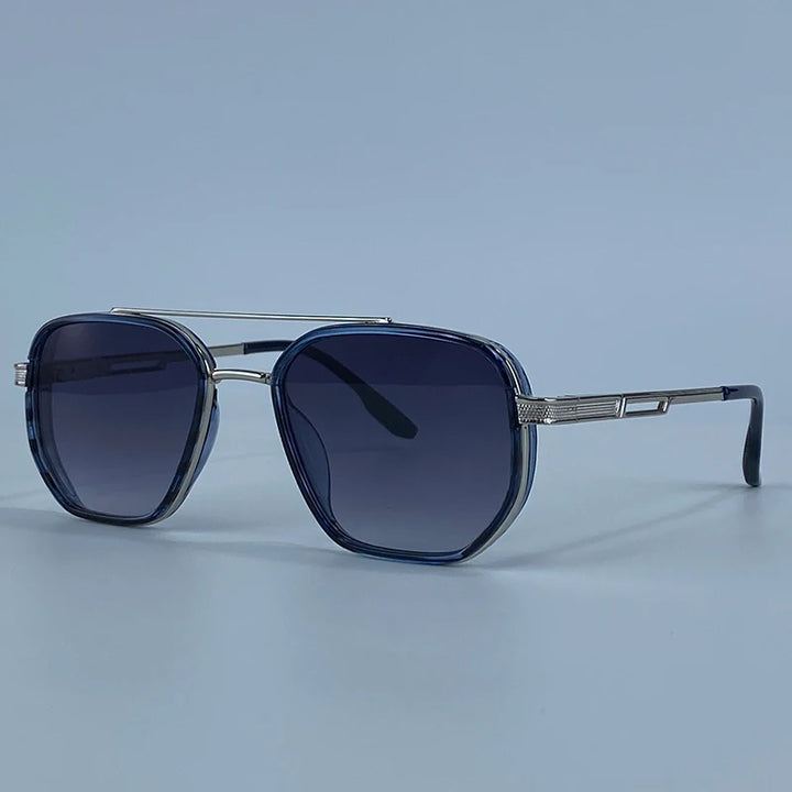 Steampunk Design Polarized Sunglasses Blue