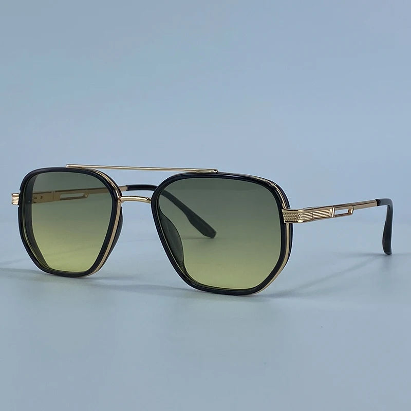 Steampunk Design Polarized Sunglasses Green