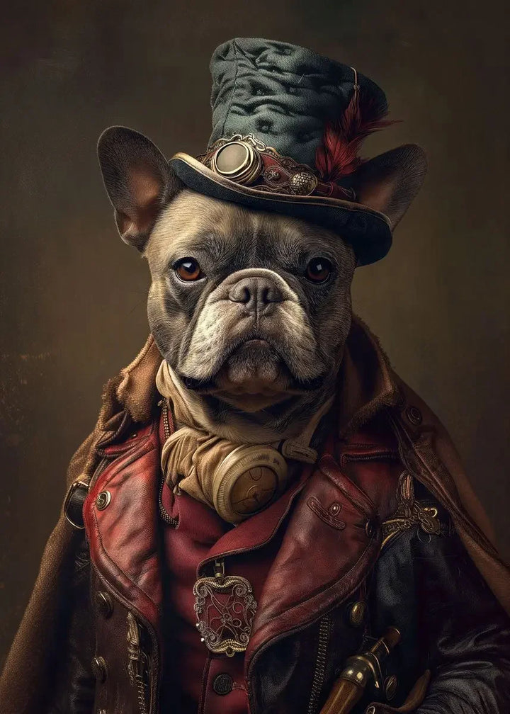 Steampunk Dog Wall Art stylish