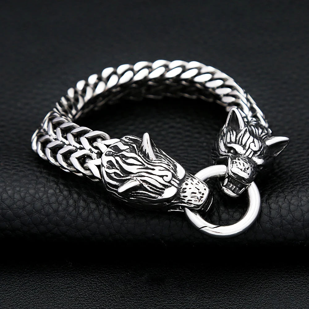 Steampunk Double Dragon Bracelet