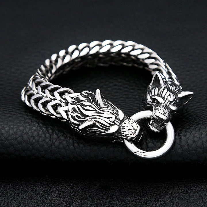 Steampunk Double Dragon Bracelet