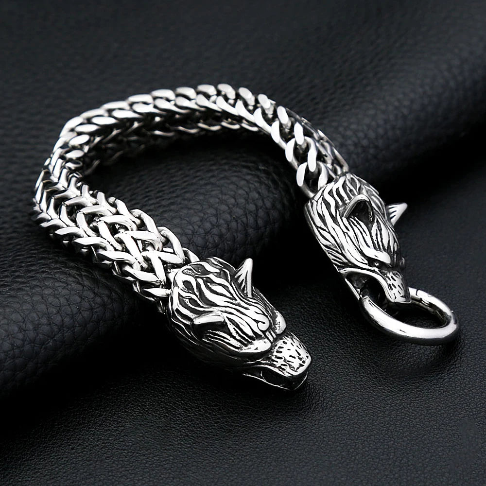 Steampunk Double Dragon Bracelet elegant