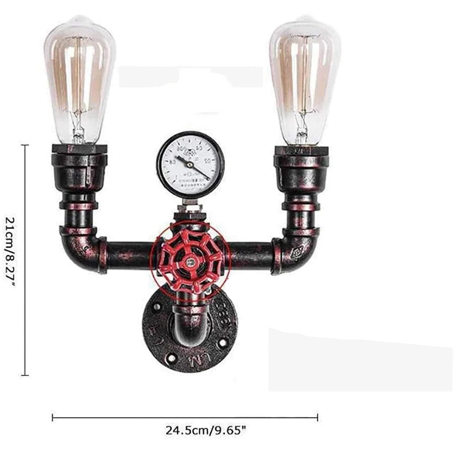 Steampunk Double Water Pipe Lamp Stylish