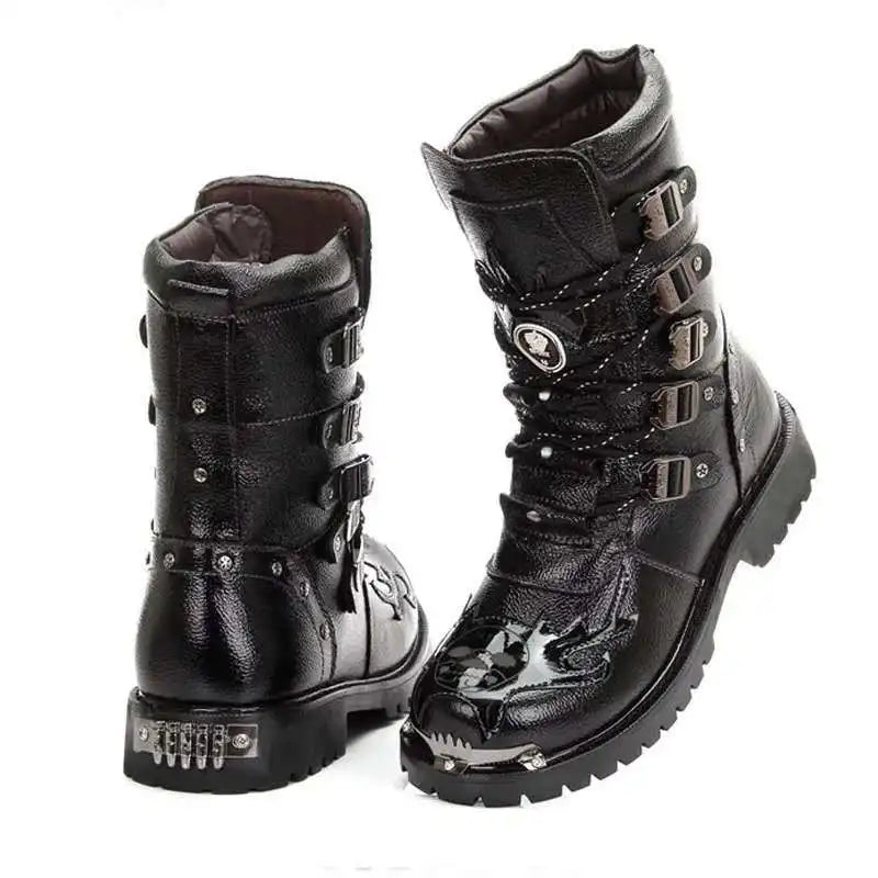 Steampunk Engineer Boots black