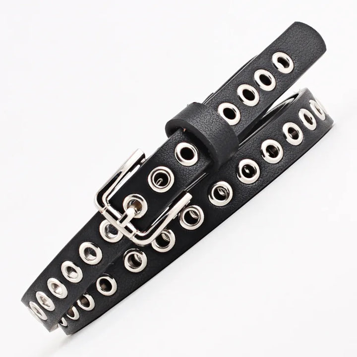 Steampunk Eyelet Belt Black