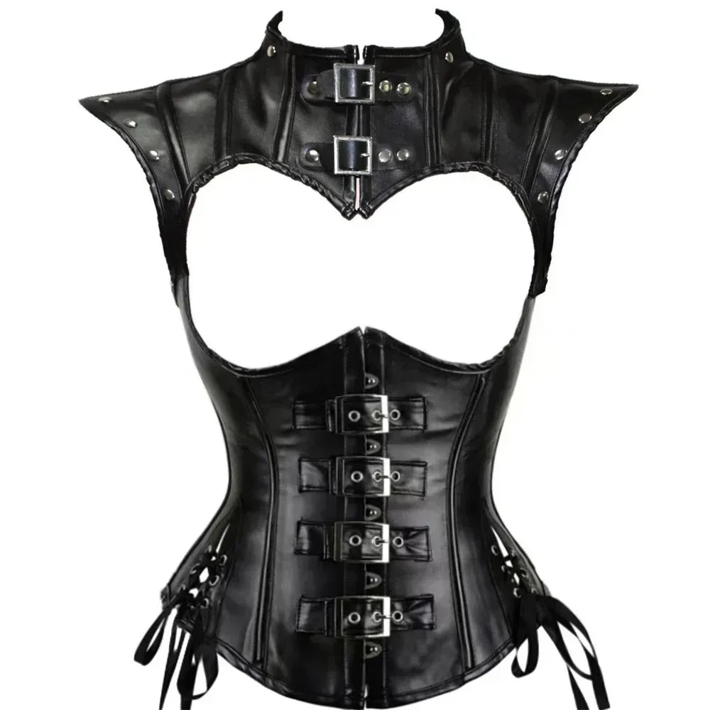 Steampunk Faux Leather Corset
