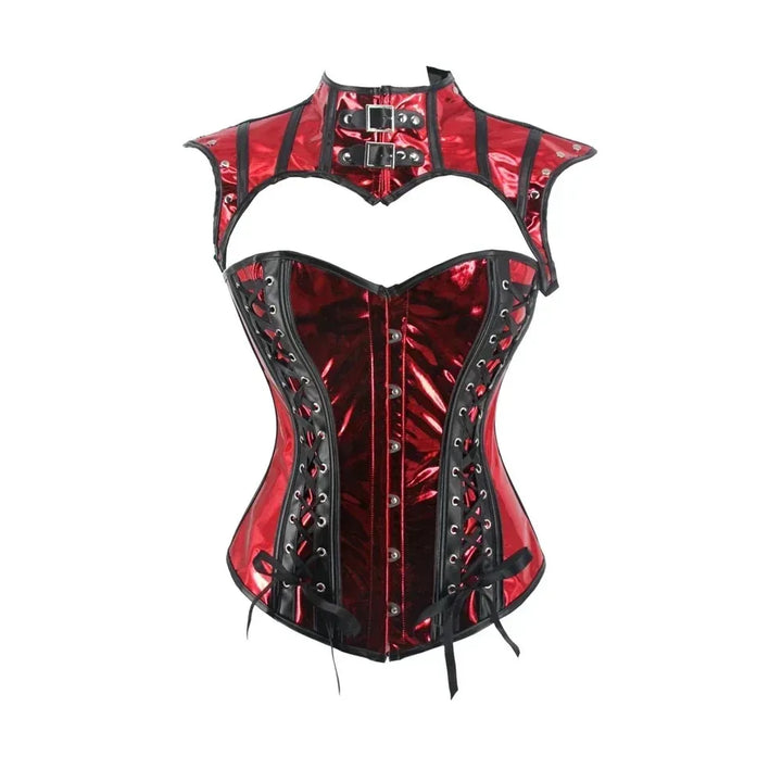 Steampunk Faux Leather Corset edgy