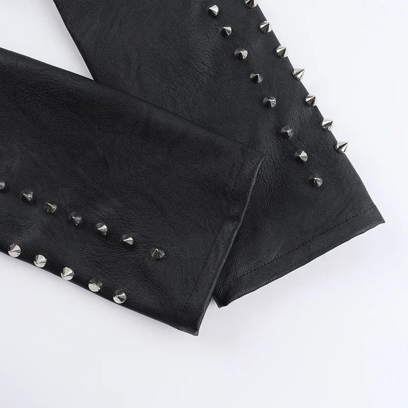 Steampunk Faux Leather Crop Jacket unique