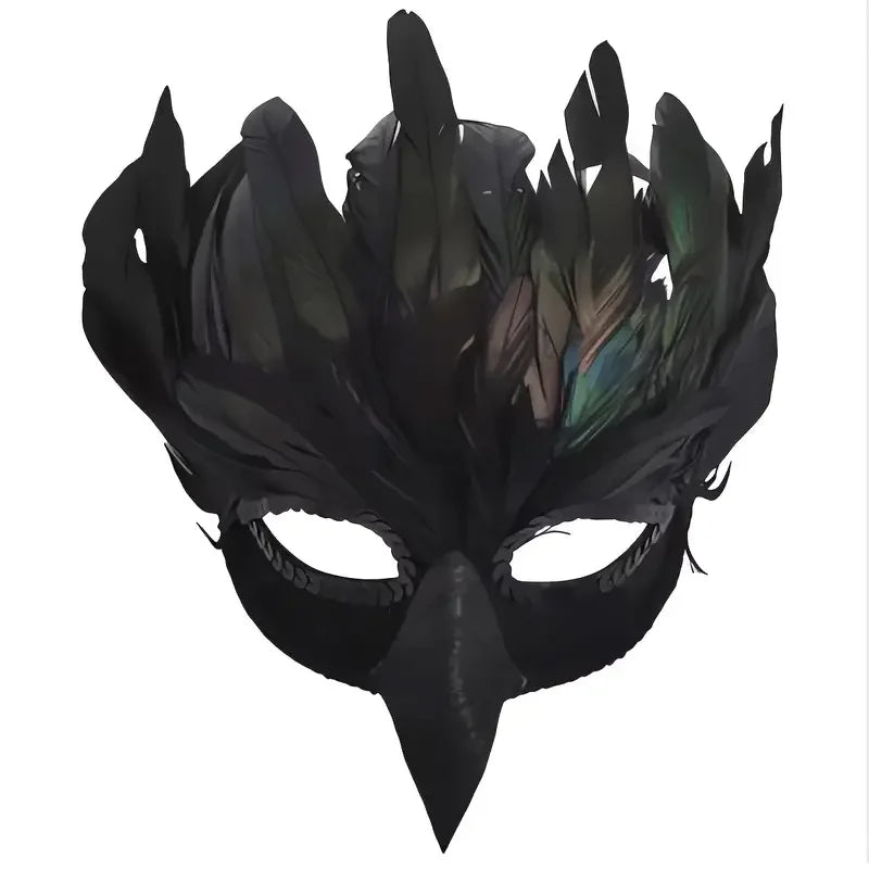 Steampunk Feather Mask chic
