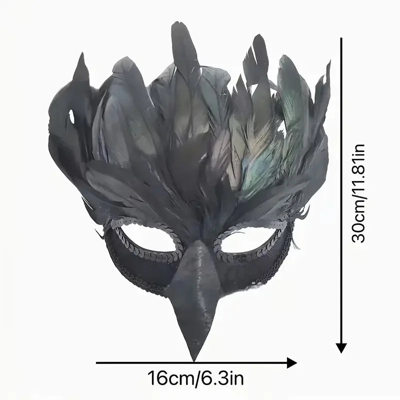 Steampunk Feather Mask fashion