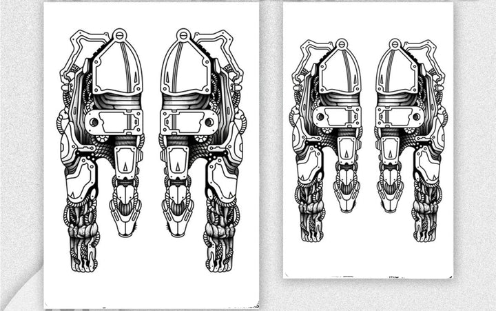 Steampunk Finger Tattoo For Couples stylish