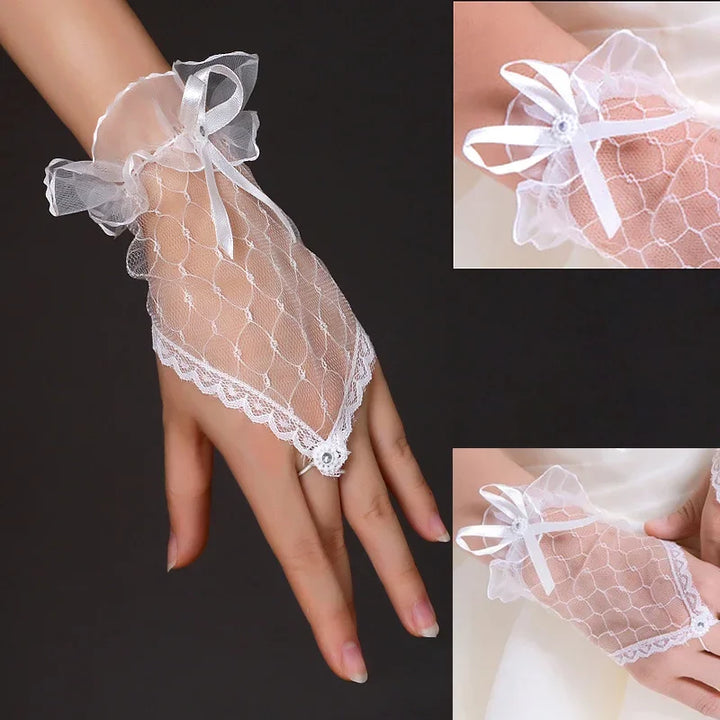 Steampunk Fingerless Lace Gloves stylish